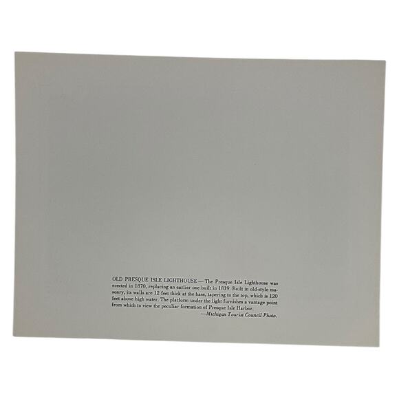 Old Presque Isle Lighthouse Print Hillsdale Publishers Michigan - Picture 3 of 4